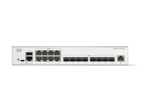 Cisco Catalyst 1300-16XTS - Switch - L3 - smart - 8 x 10GBase-T + 8 x 10 Gigabit SFP+ - rackmonterbar