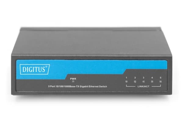 DIGITUS - Switch - ikke-styrt - 5 x 10/100/1000 - stasjonær