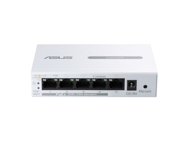 ASUS ExpertWiFi EBP15 - Switch - Administrerad - 5 x 10/100/1000 - skrivbordsmodell - PoE+ (60 W)