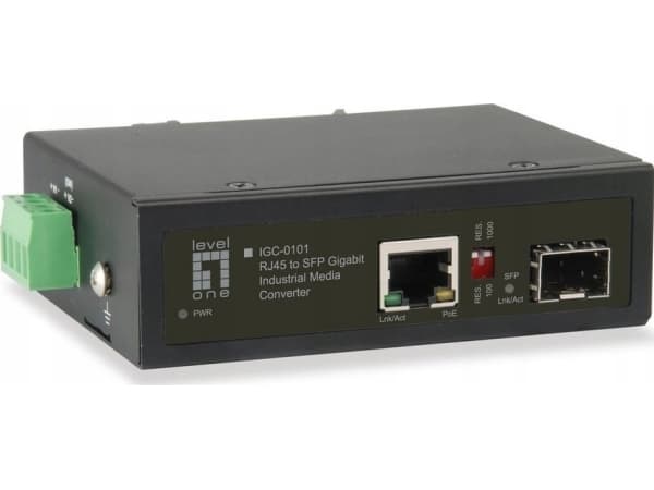 LevelOne IGC-0101 - Medieomvandlare - 1GbE - 10Base-T, 100Base-TX, 1000Base-T, 1000Base-X - RJ-45 / SFP (mini-GBIC)