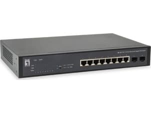 LevelOne GEP-1051, hanterad, L2/L3/L4, Gigabit Ethernet (10/100/1000), Strömförsörjning via Ethernet (PoE) stöd, Rackmontering Svart