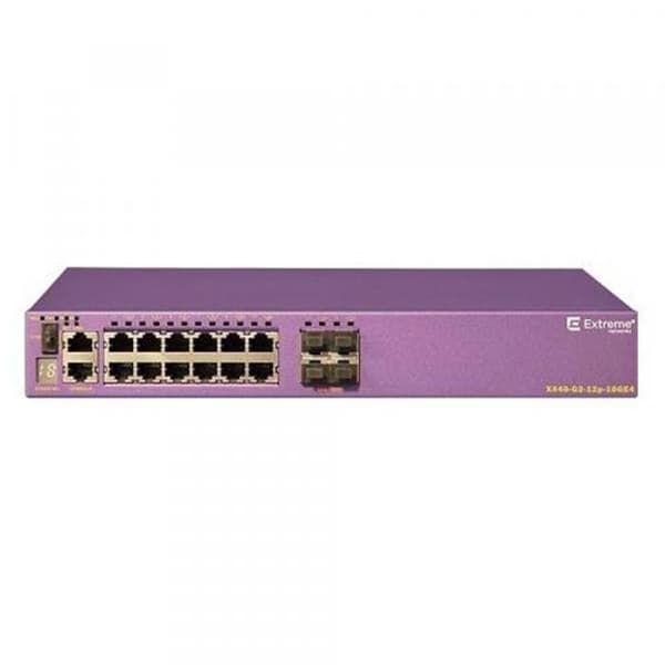 Extreme Networks ExtremeSwitching X440-G2 X440-G2-12p-10GE4 Managed Switch 12 x 10-100-1000 (PoE+) + 4 x 1 Gigabit... Burgundisk