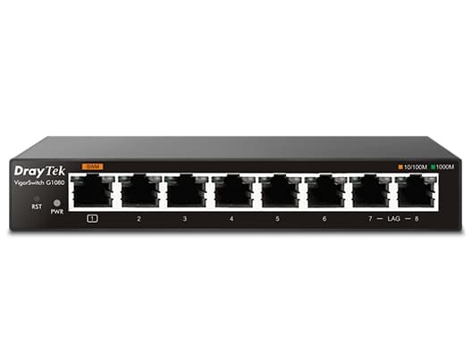 Draytek VIGORSWITCH G1080, Hallitsematon, L2, Gigabit Ethernet (10/100/1000), Täysin kaksipuolinen