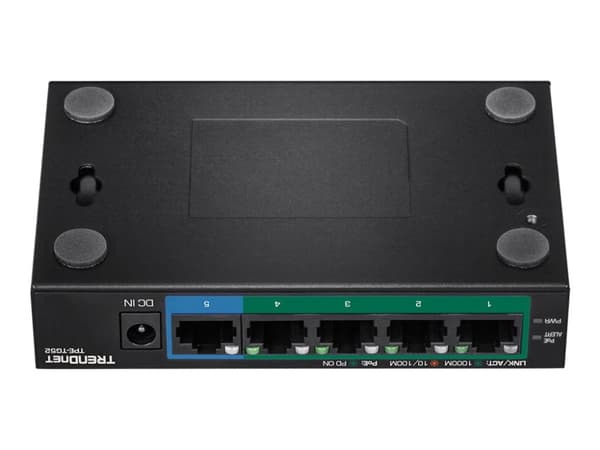 TRENDnet TPE TG52 - Switch - 4 x 10/100/1000 (PoE+) + 1 x 10/100/1000 - skrivbordsmodell, väggmonterbar - PoE+ (32 W) - TAA-kompatibel