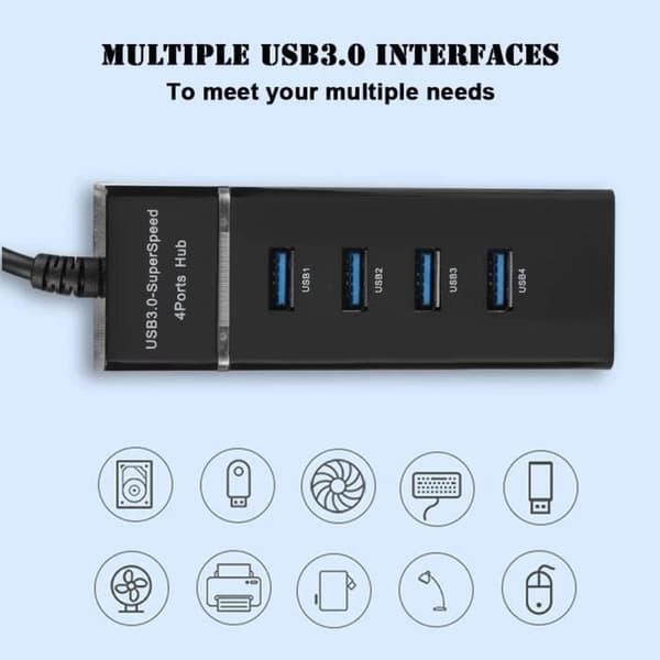 4 Port USB 3. 0 Hub Hub, 4 Port USB 3. 0 Data Hub för PC Laptop