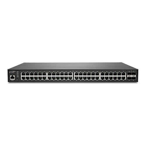 SONICWALL SWS14-48FPOE L2 Gigabit Ethernet (10-100-1000) Managed Switch med 48 RJ-45-portar och PoE Svart