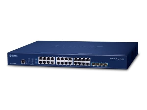 PLANET Layer 3 24-Port 10/100/1000T, hanterad, L3, Gigabit Ethernet (10/100/1000), Full duplex, Rackmontering, 1U