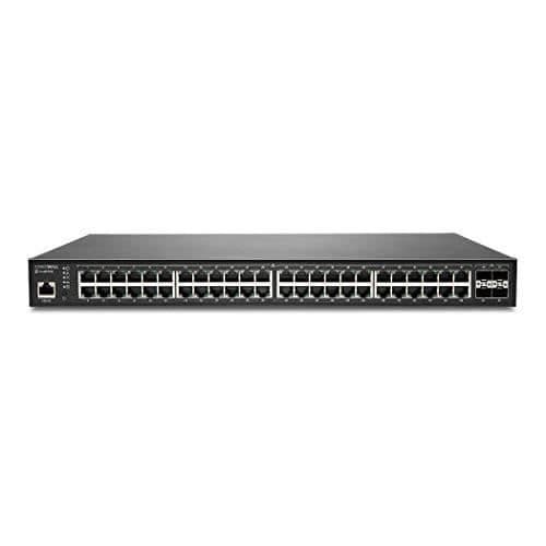 SONICWALL SWS14-48FPOE-switch - Managed L2 Gigabit Ethernet - 48 RJ-45-portar - 4 SFP+-moduler - PoE-stöd Svart