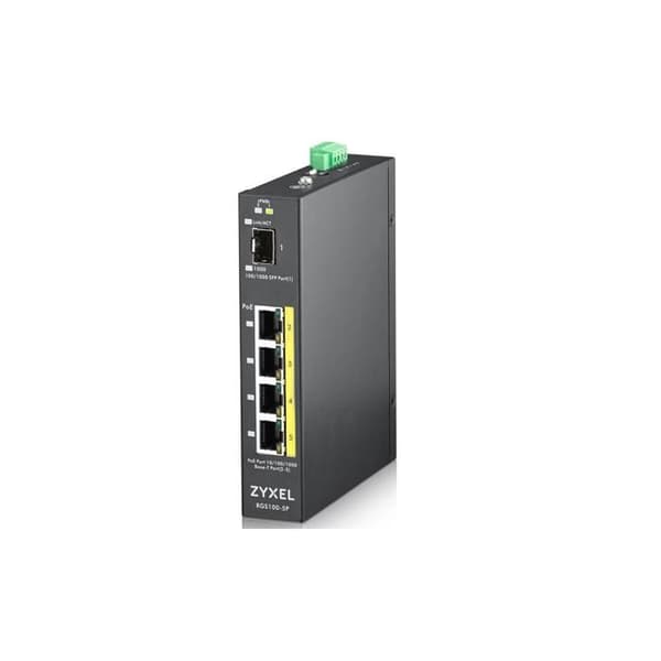 Ohanterad switch - Zyxel - RGS100-5P - 4 x 10/100/1000 (PoE+) - 1 x SFP - 5 portar