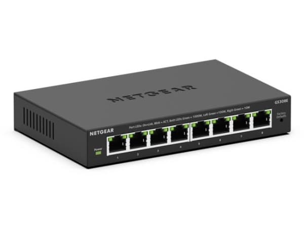 NETGEAR 300 Series SOHO Plus GS308E - Switch - L3 Lite - smart - 8 x 10/100/1000