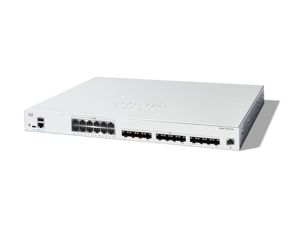 Cisco Catalyst 1300-24XTS - Switch - L3 - smart - 12 x 10 Gigabit Ethernet + 12 x 10 Gigabit SFP+ - rackmonterbar Grå