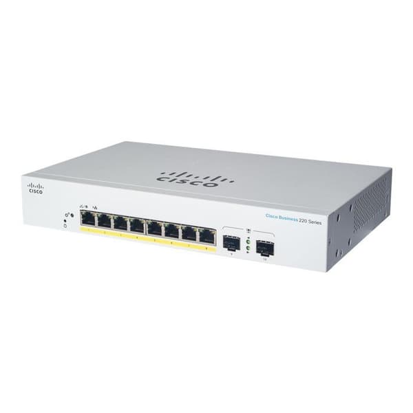 Cisco CBS220-8P-E-2G-EU Smart 8-ports GE, PoE+ 65W, Ext PS, 2x1G SFP