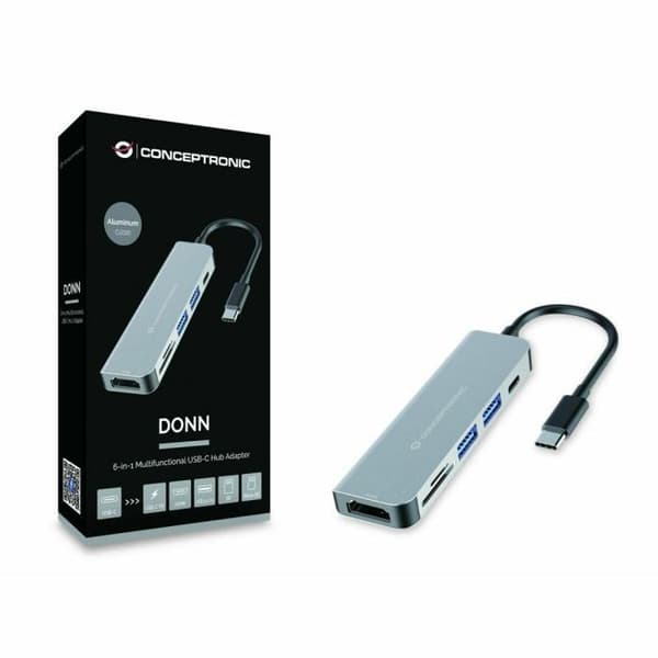 Conceptronic Hub - DONN02G - Dockinstation 6in1