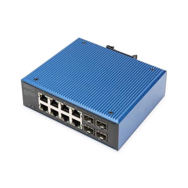 Digitus Industrial 8+4-portars Gigabit Ethernet-switch