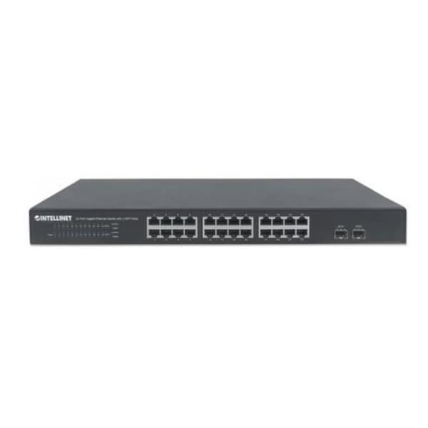 Intellinet 561044, Unmanaged Network Switch, L2, Gigabit Ethernet (10-100-1000), Full Duplex, Rackmount, 1U
