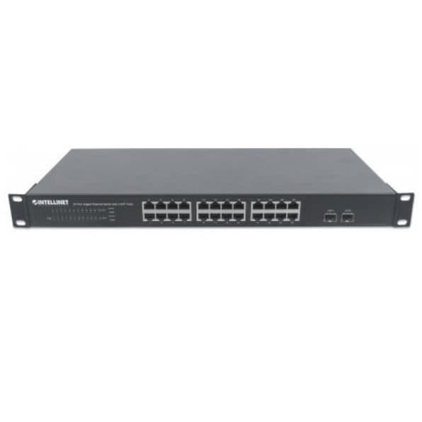 Intellinet 561044, Unmanaged Network Switch, L2, Gigabit Ethernet (10-100-1000), Full Duplex, Rackmount, 1U