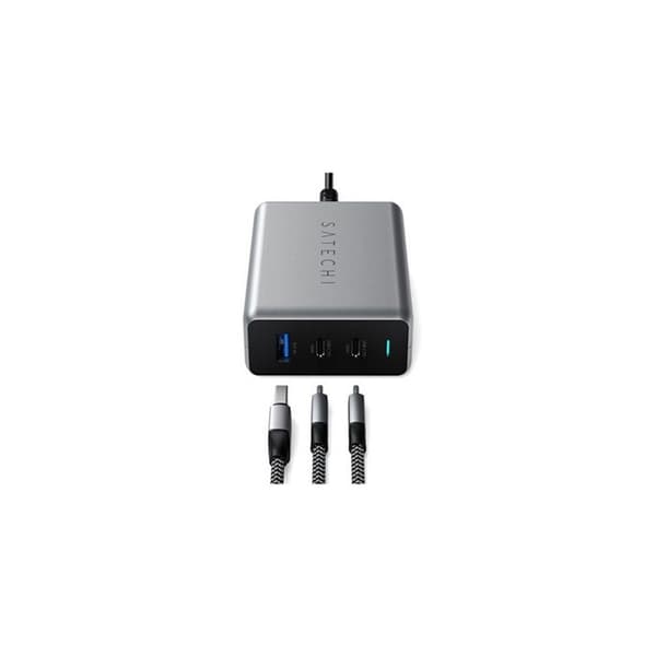 Nätadapter - Satechi - 100W - 2 USB-C portar - 1 USB-A port - Överhettningsskydd