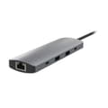 Miniatyrbild 3 av 4: USB-C-hubb - T'nB - iClick 9 i 1 - Sideralgrå - HDMI 4K - USB-C PD-laddning - 9 portar