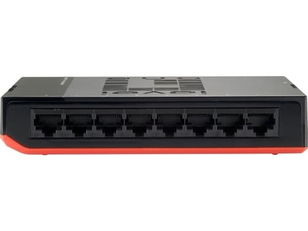 LevelOne GSW-0807, Ohanterad, Gigabit Ethernet (10/100/1000), Full duplex, Monteringsbar på väggen Svart, Röd