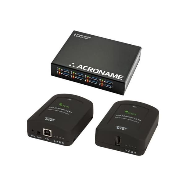 Acroname USBHub3+ - BYOD-lösning för Poly Studio Room Kit - koncentrator (hub) - 8 portar - med...