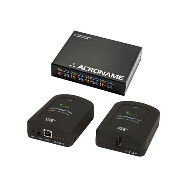Acroname USBHub3+ - BYOD-lösning för Poly Studio Room Kit - koncentrator (hub) - 8 portar - med...