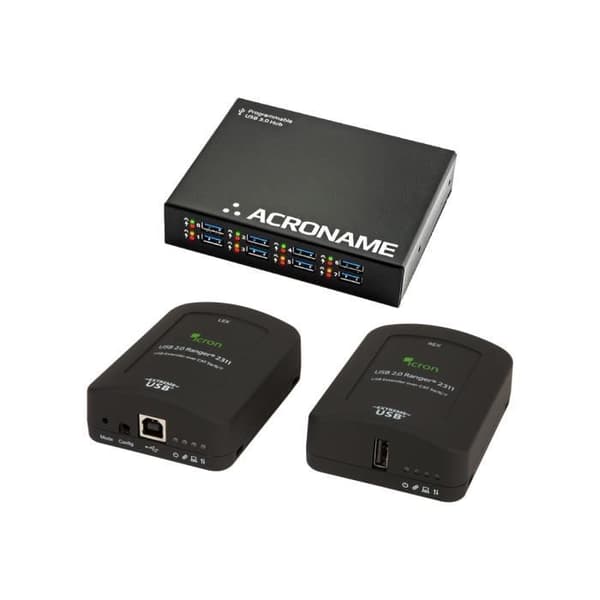 Acroname USBHub3+ - BYOD-lösning för Poly Studio Room Kit - koncentrator (hub) - 8 portar - med...