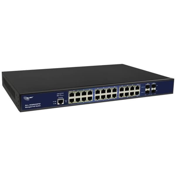 Nätverksswitch - ALLNET - ALL-SG8626PM - 24+4 portar - 52 GBit/s - PoE-funktion