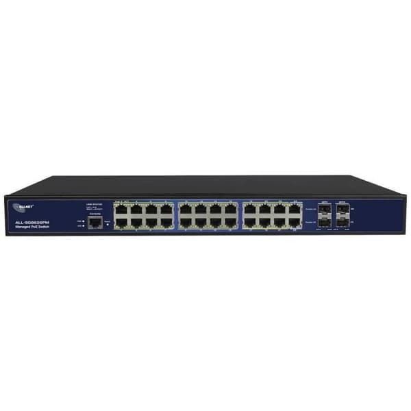 Nätverksswitch - ALLNET - ALL-SG8626PM - 24+4 portar - 52 GBit/s - PoE-funktion