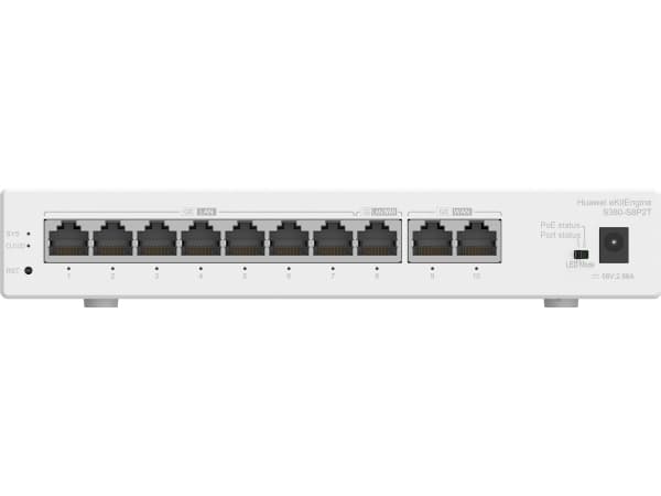 Huawei eKitEngine S310 Series S310-24PN4X - Switch - L2+ - Styrt - 24 x 10/100/1000/2.5G (PoE+) + 4 x 1 Gigabit / 10 Gigabit SFP+ - front til side lu