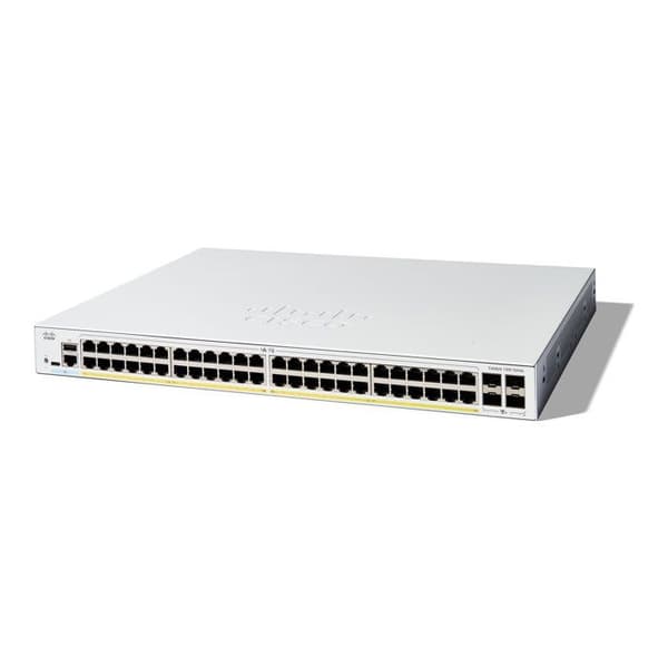 Switch - CISCO - Catalyst 1200 - 48 portar GE PoE - 4x10G SFP+ - Förstärkt säkerhet
