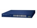 Miniatyrbilde 1 av 2: PLANET 24-Port 10/100/1000T + 2-Port, Håndtert, L2, Gigabit Ethernet (10/100/1000), Full tosidig