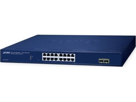 PLANET 16-Port 10/100/1000T + 2-Port, Managed, L2, Gigabit Ethernet (10/100/1000), Full duplex