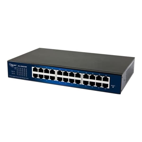 ALLNET ALL-SG8324M Managed Switch 24 x 10-100-1000 Desktop, Rackmonterbar Svart