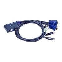 4-vägs KVM-switch, ATEN CS64US, USB+A... Blå