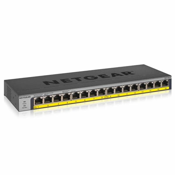 Kytkin Netgear GS116LP-100EUS Musta RJ-45 x 16 musta