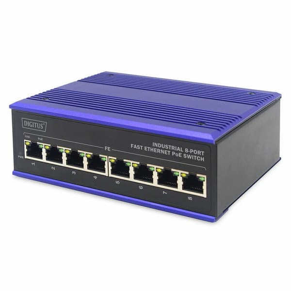 Switch Digitus DN-650108 Svart, Blå
