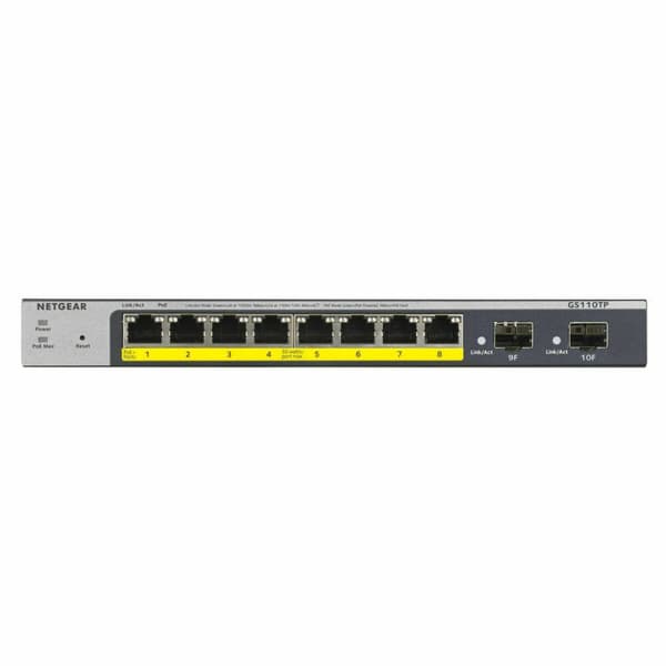Switch Netgear GS110TP-300EUS Sort Grå