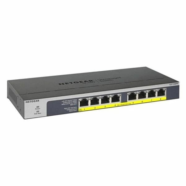 Kabinettsvitsj Netgear GS108PP-100EUS 16 Gbps Sort