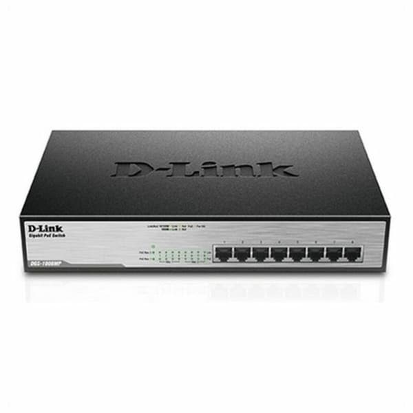 Työpöytäkytkin D-Link DGS-1008MP musta