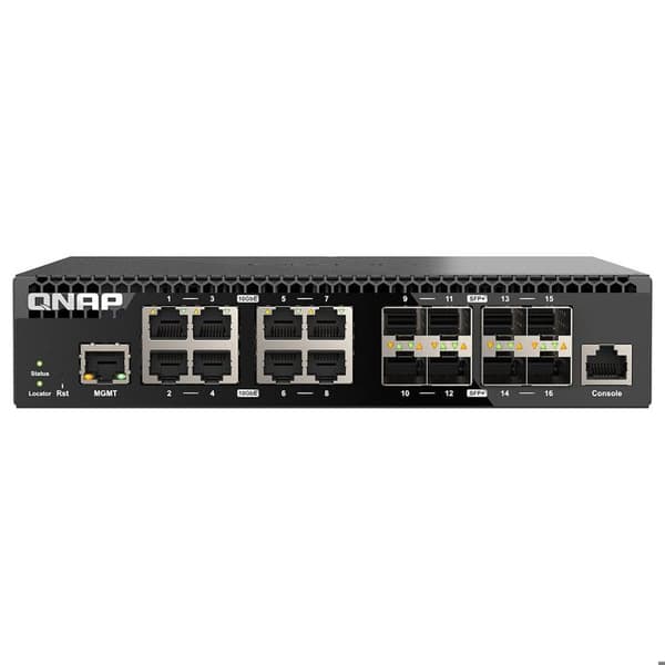 QNAP QNAP QSW-M3216R-8S8T Svart