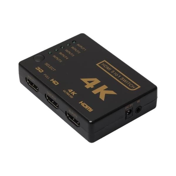 3D 5-portar HDMI 4K Switcher Remote iR Hub Splitter Selector för HDTV 1080p TZZ61222667_1904
