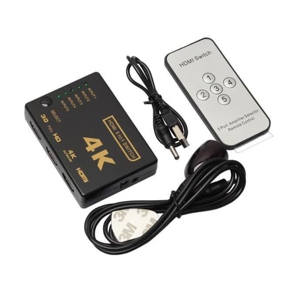 3D 5-portar HDMI 4K Switcher Remote iR Hub Splitter Selector för HDTV 1080p TZZ61222667_1904