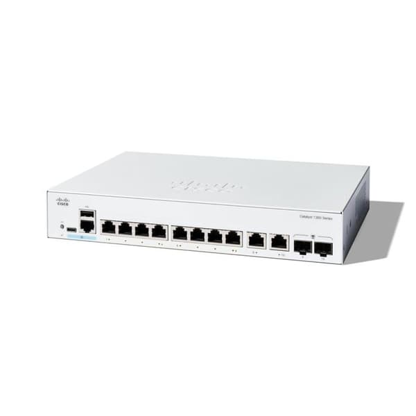 Switch - CISCO - Catalyst 1300 - 8 portar GE - Extern strömförsörjning - Gigabit Ethernet Grå