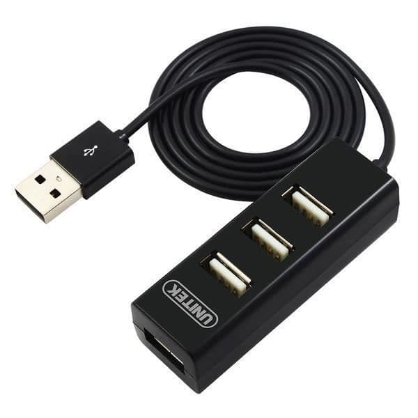 USB 2.0-hubb - UNITEK - Y-2140 - 4 portar - Mini - Svart