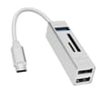 Miniatyrbild 2 av 4: 5 i 1 USB-C Hub: 3 USB-portar och LinQ MicroSD SD-kortläsare Silver