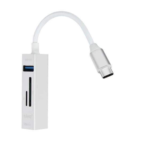 5 i 1 USB-C Hub: 3 USB-portar och LinQ MicroSD SD-kortläsare Silver