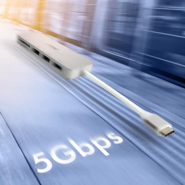 7-i-1 USB-C Hub 3x USB 1x USB-C PD 1x HDMI och LinQ SD-Micro-SD-ingång