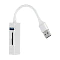 Miniatyrbild 1 av 4: 5 i 1 USB-hubb: 3 USB-portar och LinQ MicroSD SD-kortläsare Silver