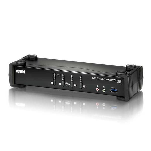 ATEN Umschalter KVM-switchar Svart Svart