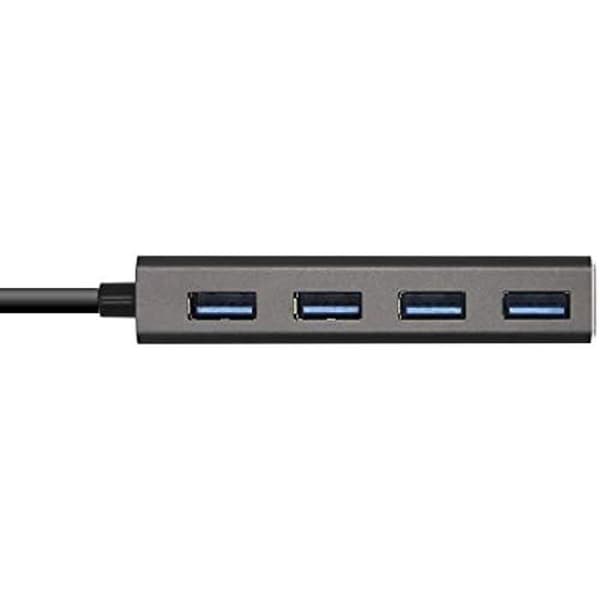 Aisens - A109-0403 - USB 3.1 USB-C Hub, USB-C hane till 4 x typ A hona, grå, 15 cm